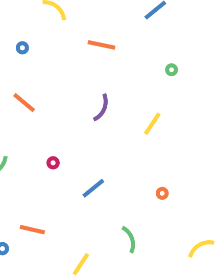 Colorful confetti illustration