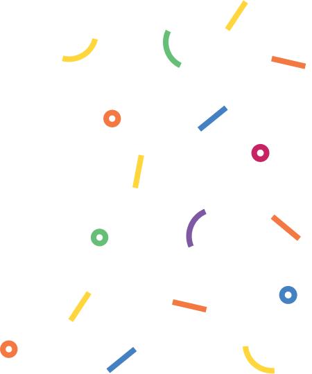 Colorful confetti illustration